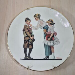 Norman Rockwell Off to School Collector Plate Monarch China 1920 Limited Edition